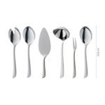 WMF Virginia Besteckset 66-teilig für 12 Personen – Cromargan Protect Edelstahl, kratzfest, inkl. Servierbesteck – Bild 3