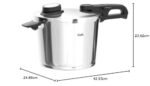 Fissler Vitavit Premium Schnellkochtopf 6L – Induktion Edelstahl Dampfkochtopf, 4 Garstufen, inkl. Einsatz, hochwertig – Bild 2