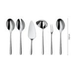 WMF Flame Plus Besteckset 66-teilig für 12 Personen – Cromargan Protect Edelstahl, kratzfest, spülmaschinengeeignet, inkl. Servierbesteck – Bild 3