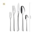 WMF Virginia Besteckset 66-teilig für 12 Personen – Cromargan Protect Edelstahl, kratzfest, inkl. Servierbesteck – Bild 4