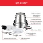 Tefal Ingenio Preference On Set 15-teilig – Töpfe & Pfannen, abnehmbarer Griff, Induktion, Antihaft, stapelbar & platzsparend – Bild 7