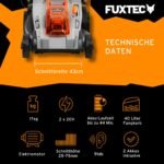 FUXTEC Akku Rasenmäher 40V mit 43 cm Schnittbreite, variable Schnitthöhe, Grasfangkorb und Ladegerät – Bild 9