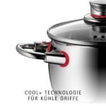 WMF Quality One Topfset 6-teilig – Induktion Kochtopf Set, Cromargan Edelstahl poliert, Glasdeckel, unbeschichtet – Bild 7