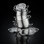 Fissler Original-Profi Collection/Edelstahl-Kochtopfset, 5-teilig, Töpfe mit Glas-Deckel (3 Kochtöpfe,1 Bratentopf 1 Servierpfanne) - Induktion – Bild 5