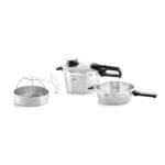 Fissler Vitavit Premium Schnellkochtopf Set 4-teilig – Induktion 4,5L + Pfanne 2,5L, Edelstahl, Made in Germany, hochwertig