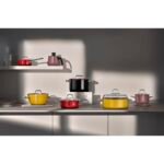 WMF Fusiontec Essential Pro Topfset 4-teilig – Induktion Kochtopfset, kratzfest, langlebig, für alle Herdarten, Passion Red – Bild 2