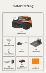 WORX Landroid Vision Cloud WR303E Mähroboter ohne Begrenzungskabel, KI-Navigation, App-Steuerung, bis 300 m² – Bild 3