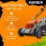 FUXTEC Akku Rasenmäher 40V mit 43 cm Schnittbreite, variable Schnitthöhe, Grasfangkorb und Ladegerät – Bild 8