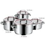 WMF Function 4 Topfset 4-teilig – Induktion Kochtopf Set, Glasdeckel mit 4 Abgießfunktionen, Cromargan Edelstahl poliert – Bild 17