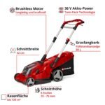 Einhell RASARRO 36/42 Akku Rasenmäher 36V mit 42 cm Schnittbreite, Brushless, Mulchfunktion, bis 725 m² – Bild 10