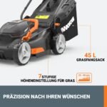WORX WG743E Akku Rasenmäher 40V mit Mulchfunktion, 40 cm Schnittbreite, 7 Schnitthöhen, bis 500 m² – Bild 6