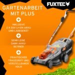 FUXTEC Akku Rasenmäher 40V mit 37 cm Schnittbreite, variable Schnitthöhe, Grasfangkorb und Ladegerät – Bild 9