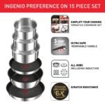 Tefal Ingenio Preference On Set 15-teilig – Töpfe & Pfannen, abnehmbarer Griff, Induktion, Antihaft, stapelbar & platzsparend – Bild 9