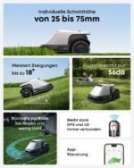 eufy E15 Mähroboter ohne Begrenzungskabel, TrueVision Smart-Navigation, Hinderniserkennung, App-Steuerung, bis 800 m² – Bild 3
