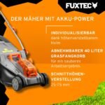 FUXTEC Akku Rasenmäher 40V mit 37 cm Schnittbreite, variable Schnitthöhe, Grasfangkorb und Ladegerät – Bild 8