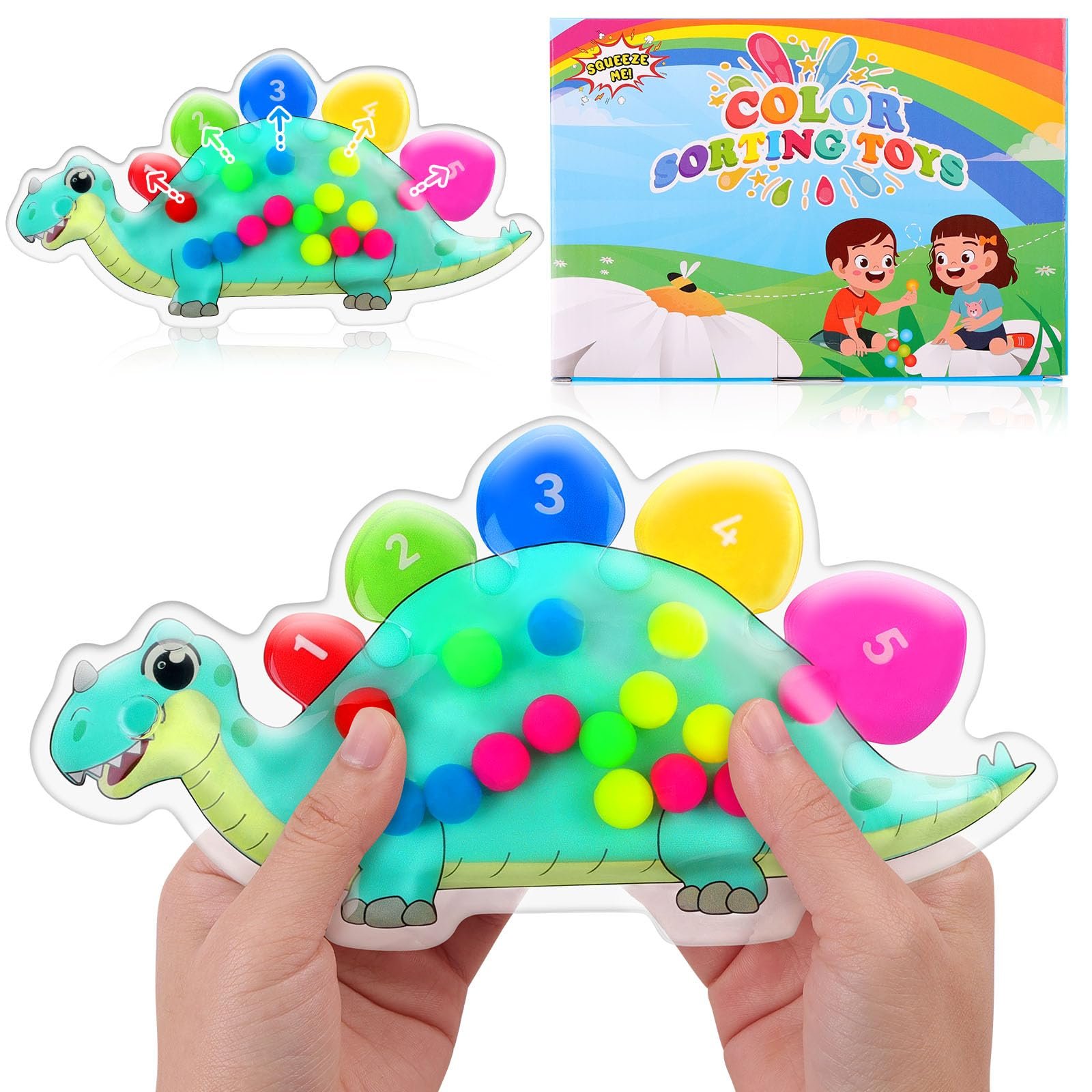 71nJImSNsoL Ainiv Fidget Toys, Sensorik Spielzeug, Squeezable Farben Sortieren Spielzeug, GelgefüLlte Sensorisches, Squeeze Spielzeug Antistressspielzeug zum Quetschen und Kneten ADHS und Autismus Spielzeug – Bild 1