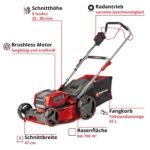 Einhell GP-CM 36/47 S Li BL Akku Rasenmäher 36 V mit Radantrieb, 47 cm Schnittbreite, bis 700 m² – Bild 12