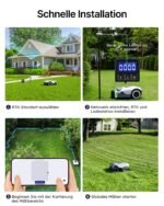 ANTHBOT Genie 600 Mähroboter ohne Begrenzungskabel mit RTK und 4-Kamera-Vision, App-Steuerung, bis 850 m² – Bild 3