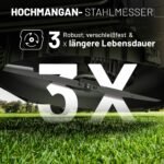 Litheli Akku Rasenmäher selbstfahrend 40V mit 43 cm Schnittbreite, 40 L Fangkorb, bis 500 m² – Bild 5