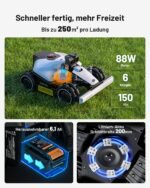 MAMMOTION LUBA mini AWD LiDAR Mähroboter ohne Begrenzungskabel, 3D LiDAR, Vision, 4G, bis 1500 m² – Bild 6
