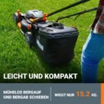 WORX WG743E Akku Rasenmäher 40V mit Mulchfunktion, 40 cm Schnittbreite, 7 Schnitthöhen, bis 500 m² – Bild 8